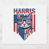 Kamala Harris for President 2024 おもしろい Cat ビールラベル (シングルラベル)