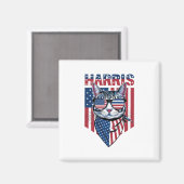 Kamala Harris for President 2024 おもしろい Cat マグネット (正面/裏面)