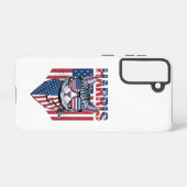 Kamala Harris for President 2024 おもしろい Cat Samsung Galaxyケース (裏面横)