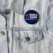 Kamala Harris for President 2024 Dark Blue 缶バッジ (インサイチュ)