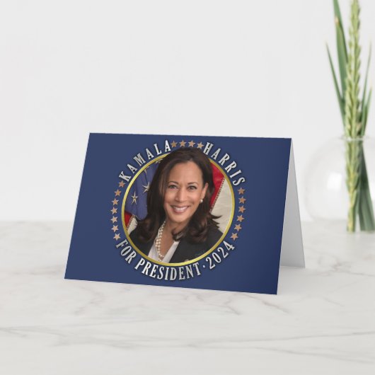 Kamala Harris for President 2024 Democrat Photo シーズンカード (正面)