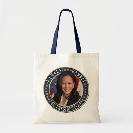 Kamala Harris for President 2024 Democrat Photo トートバッグ (正面)