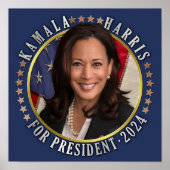 Kamala Harris for President 2024 Democrat Photo ポスター (正面)