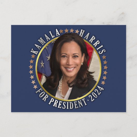 Kamala Harris for President 2024 Democrat Photo ポストカード (正面)