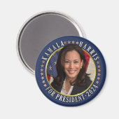 Kamala Harris for President 2024 Democrat Photo マグネット (正面/裏面)