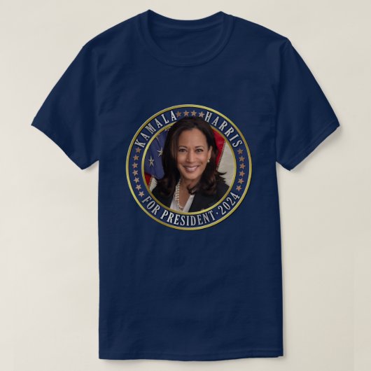 Kamala Harris for President 2024 Democrat Photo Tシャツ (デザイン正面)