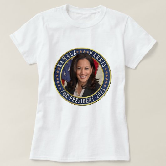 Kamala Harris for President 2024 Democrat Photo Tシャツ (デザイン正面)