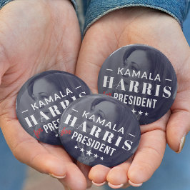 Kamala Harris for President 2024 Photo Button Pin 缶バッジ