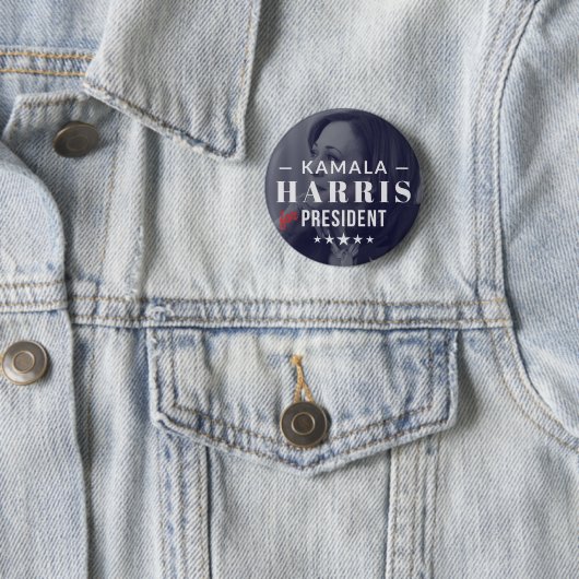 Kamala Harris for President 2024 Photo Button Pin 缶バッジ (インサイチュ)