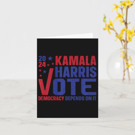 Kamala Harris For President A New Vision For Ameri カード (黄色い花)