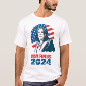 Kamala Harris For President Campaign 2024 USA Tシャツ (正面)