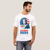 Kamala Harris For President Campaign 2024 USA Tシャツ (正面フル)
