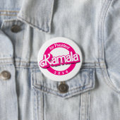 Kamala Harris for President in Pink 缶バッジ (インサイチュ)