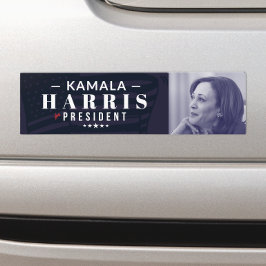 Kamala Harris for President Photo Bumperステッカー バンパーステッカー