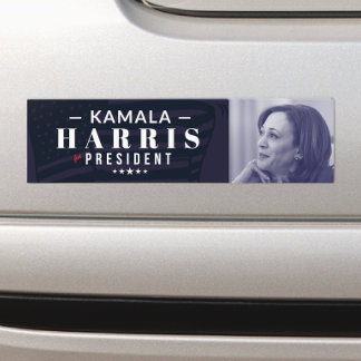 Kamala Harris for President Photo Bumperステッカー バンパーステッカー
