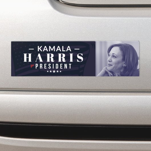 Kamala Harris for President Photo Bumperステッカー バンパーステッカー