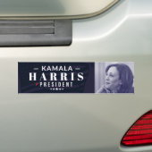 Kamala Harris for President Photo Bumperステッカー バンパーステッカー (車上)