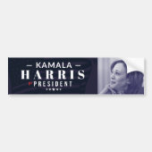Kamala Harris for President Photo Bumperステッカー バンパーステッカー (正面)