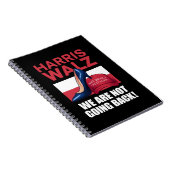 Kamala Harris Heel Stepping On Red MAGA Hat ノートブック (右側)