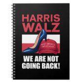 Kamala Harris Heel Stepping On Red MAGA Hat ノートブック (正面)