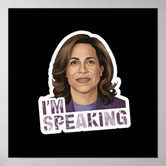 Kamala Harris I Am Speaking, 歴史的な討論会での名言 ポスター (正面)