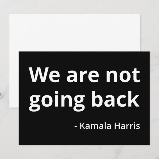 Kamala Harris - IIに戻らない (正面/裏面)