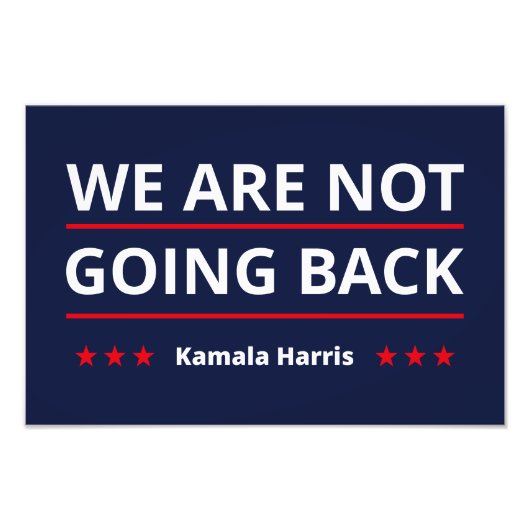 Kamala Harris - IIに戻らない フォトプリント (正面)