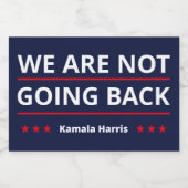 Kamala Harris - IIに戻らない フードラベル (シングルラベル)