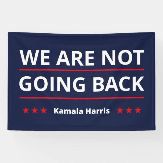 Kamala Harris - IIに戻らない 横断幕 (横)