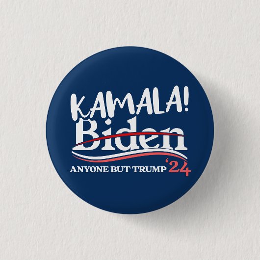 Kamala Harris, Kamala 2024 for women, アンチ – トランプ 缶バッジ (正面)