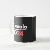 kamala harris, kamala harris, kamala harris 2024 コーヒーマグカップ (正面左)
