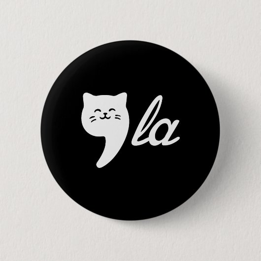 Kamala Harris Kids Girls FのCommas La Cat Ladees 缶バッジ (正面)