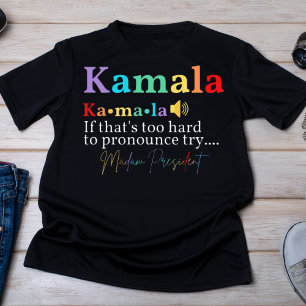 Kamala Harris Madam社長の発音 Tシャツ