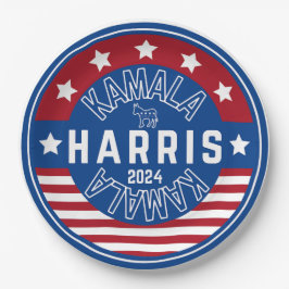 Kamala Harris Madam社長2024 ペーパープレート
