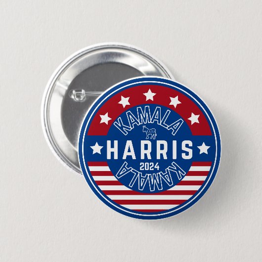 Kamala Harris Madam社長2024 缶バッジ (正面&裏面)