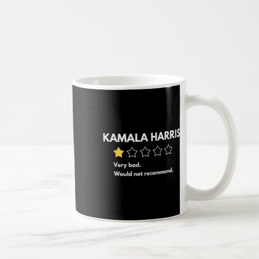 Kamala Harris One 1つ星の評価が非常に悪い コーヒーマグカップ (右)