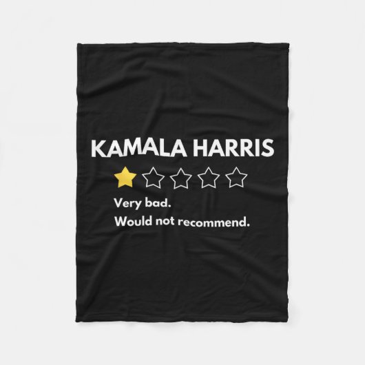 Kamala Harris One 1つ星の評価が非常に悪い フリースブランケット (正面)