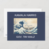 KAMALA HARRIS RIDE THE BLUE WAVE 2024 ポストカード (正面/裏面)