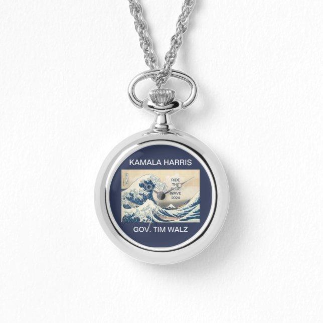 KAMALA HARRIS RIDE THE BLUE WAVE 2024 腕時計 (正面)