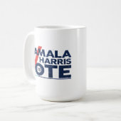 Kamala Harris T-Shirtの投票 コーヒーマグカップ (正面左)