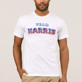 Kamala Harris TEAM HARRIS USA国旗のバルーンレター Tシャツ (正面)