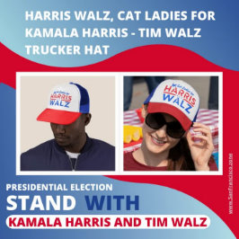 Kamala Harris Tim Walzのキャットレディース、ハリス・ウォルズ キャップ
