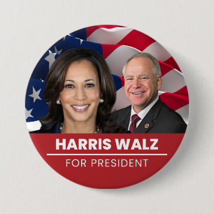 Kamala Harris Tim Walz社長2024年 缶バッジ