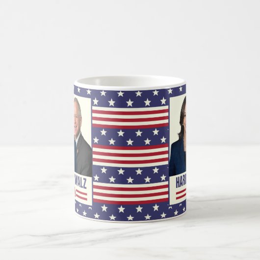 Kamala Harris Tim Walz 2024大統領副社長の写真 コーヒーマグカップ (中央)