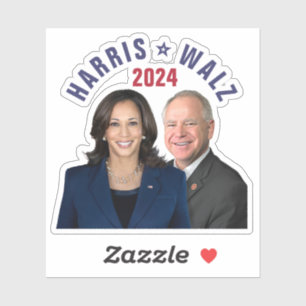 Kamala Harris Tim Walz 2024大統領副社長の写真 シール