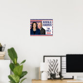 Kamala Harris Tim Walz 2024大統領副社長の写真 ポスター (ホームオフィス)