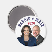 Kamala Harris Tim Walz 2024大統領副社長の写真 マグネット (正面/裏面)