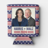 Kamala Harris Tim Walz 2024大統領副社長の写真 缶クーラー (裏面)