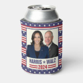 Kamala Harris Tim Walz 2024大統領副社長の写真 缶クーラー (缶裏面)