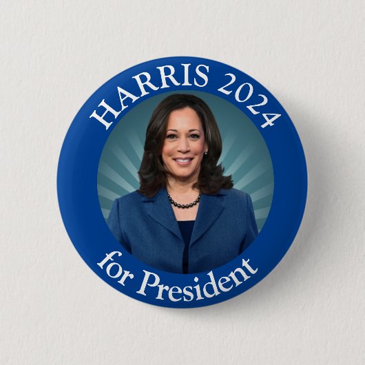 Kamala Harris Tim Walz 2024投票民主党大統領 缶バッジ (正面)
